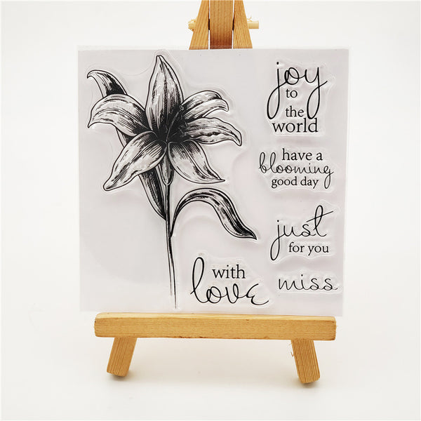 Magnolia Text Stamp
