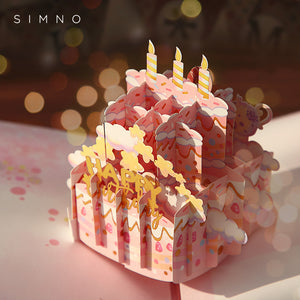 Limited Hot Stamping 3D Birthday Envelope Greeting Card Set