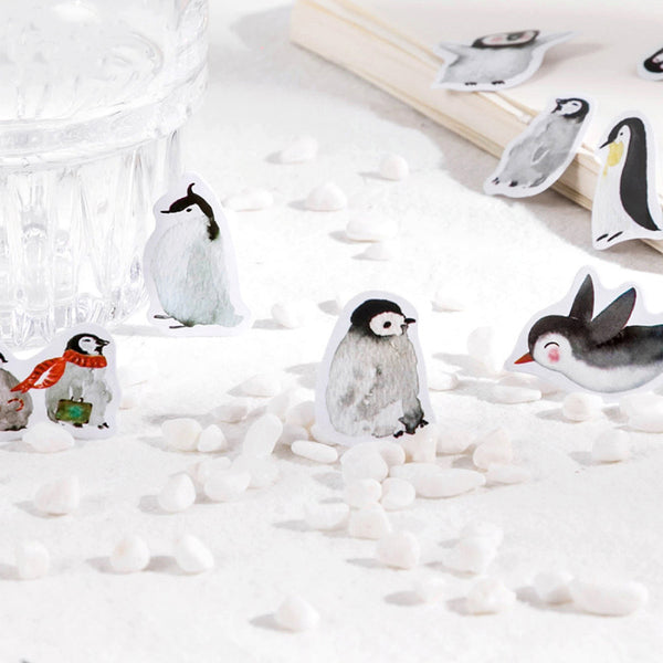 46Pcs Cute Penguins Decorative Stickers