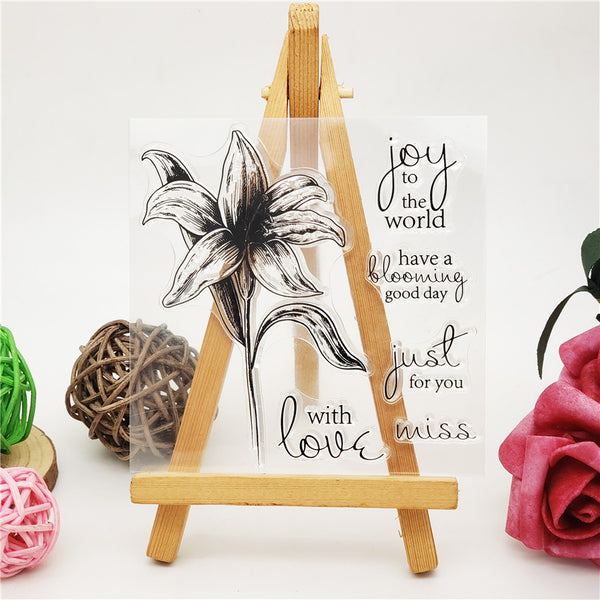 Magnolia Text Stamp