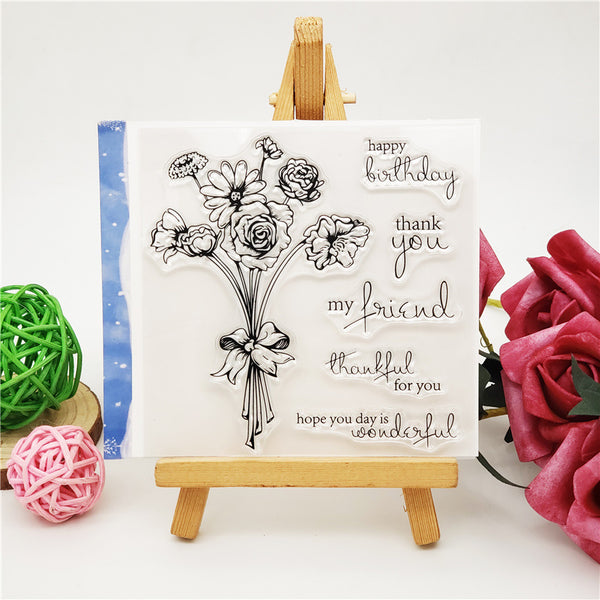 Bouquet Text Stamp