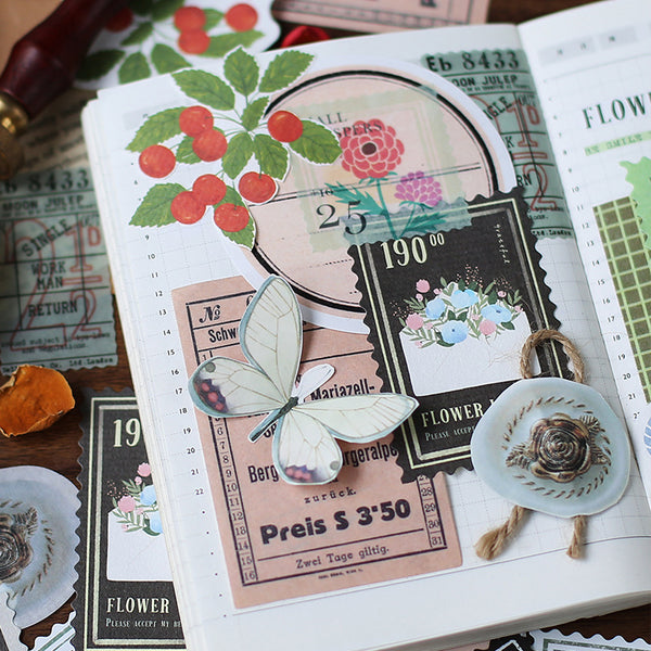 Literary Scrapbook Decorative Sticker Paper Material Pack