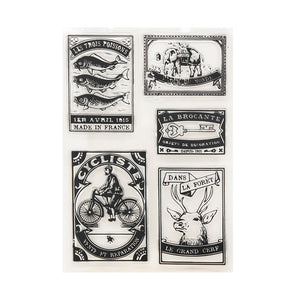 Vintage Label Set Stamps
