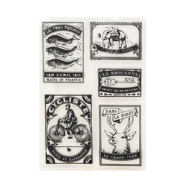 Vintage Label Set Stamps