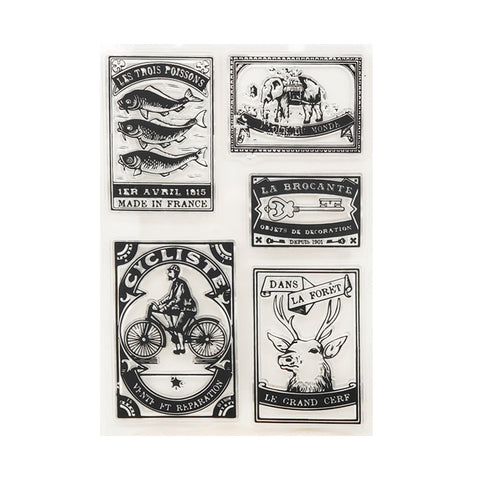 Vintage Label Set Stamps