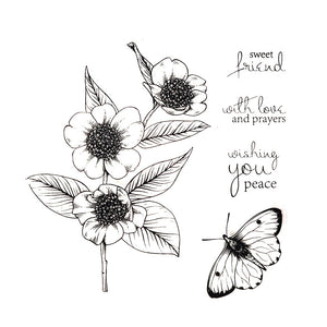 Camellia Text Stamp