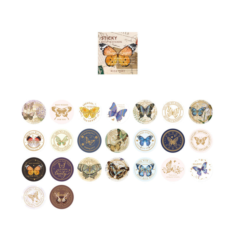 46PCS Hot Stamping Stickers