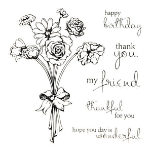 Bouquet Text Stamp