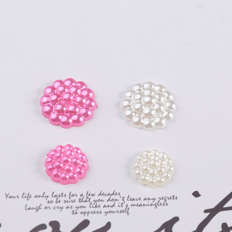 100pcs Starburst Half Face Imitation Pearl Patch
