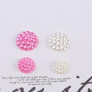 100pcs Starburst Half Face Imitation Pearl Patch