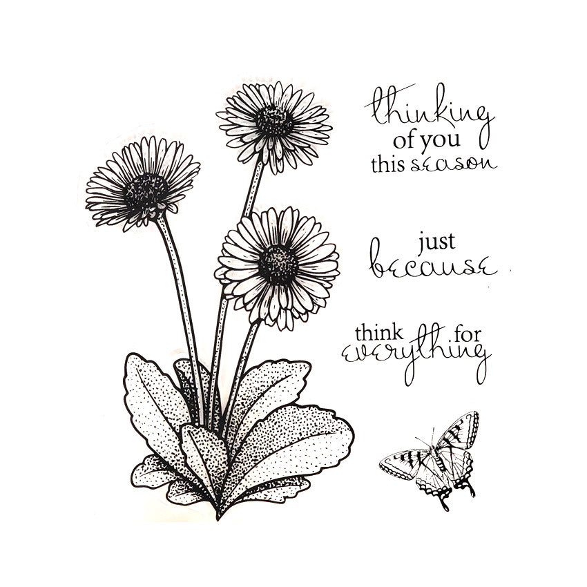 Daisy Text Stamp