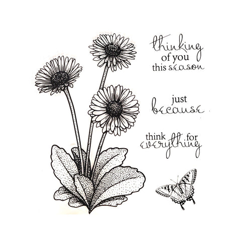 Daisy Text Stamp