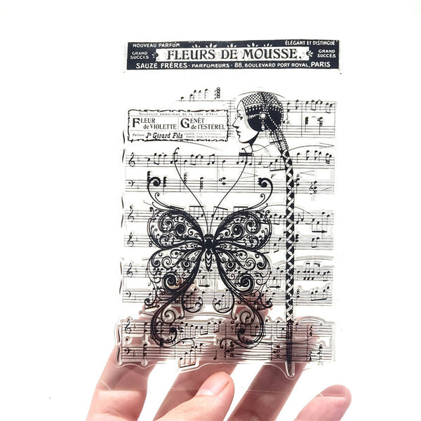 Butterfly Music Stamps