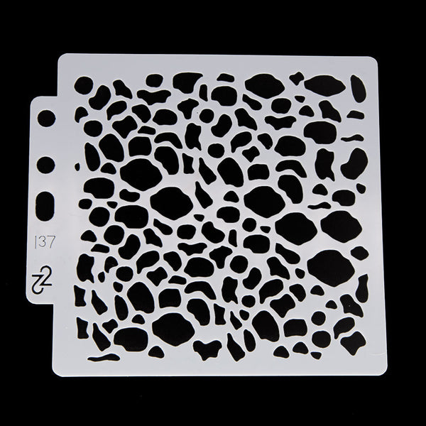 Spots Layering Stencils Painting Template