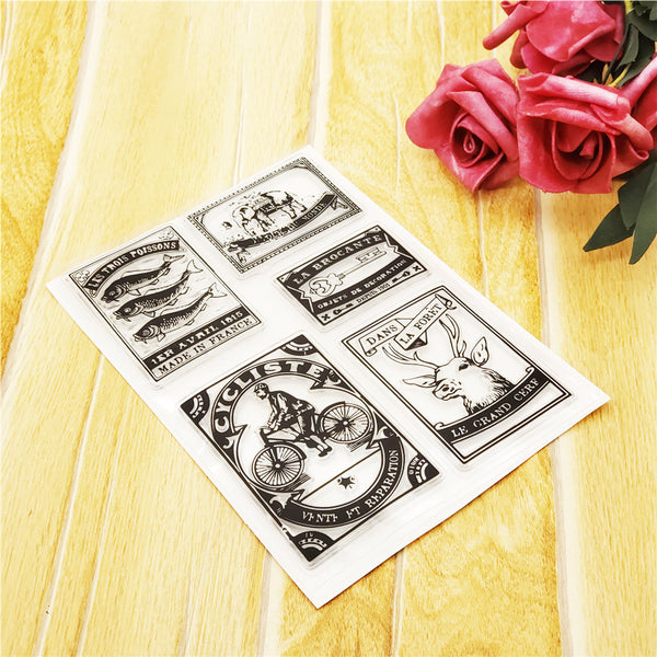 Vintage Label Set Stamps