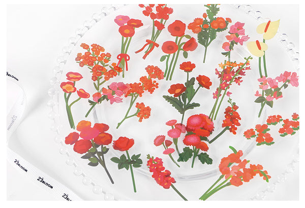 Flower Field Series PET Stickers