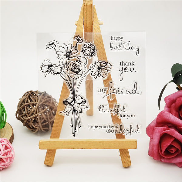 Bouquet Text Stamp