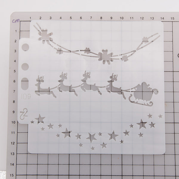 Christmas Sleigh Car Layering Painting Stencils