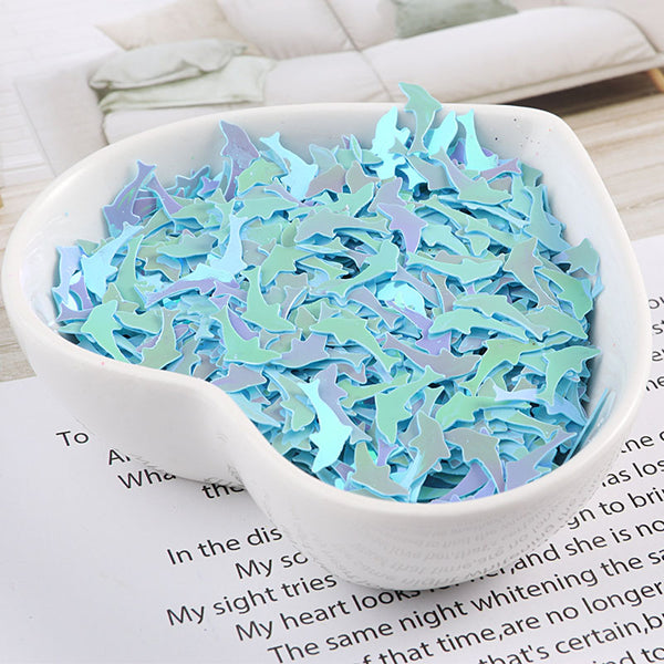 5x9mm Dolphin Glitter Sequins