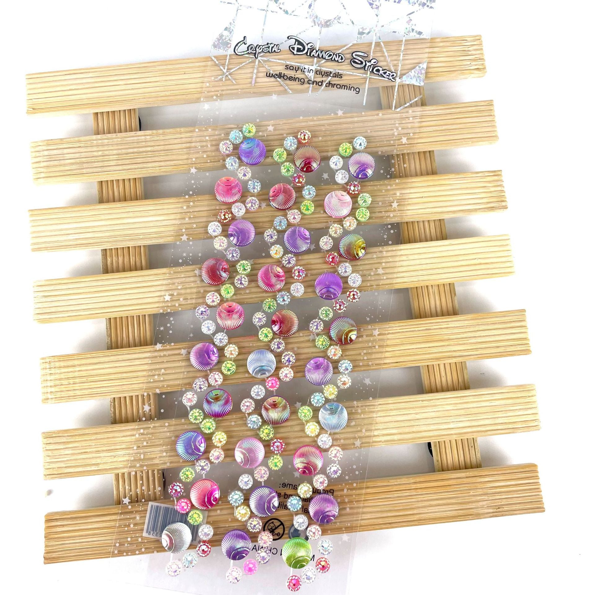 Shell Pattern Acrylic Crystal Dimensional Stickers