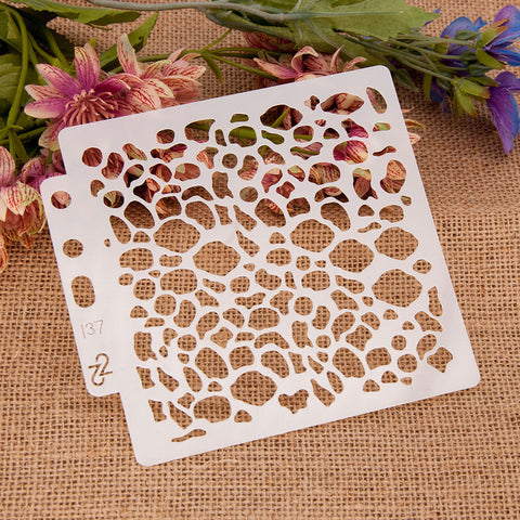 Spots Layering Stencils Painting Template