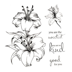 Lily Text Stamp