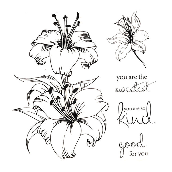 Lily Text Stamp