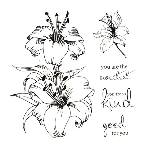 Lily Text Stamp