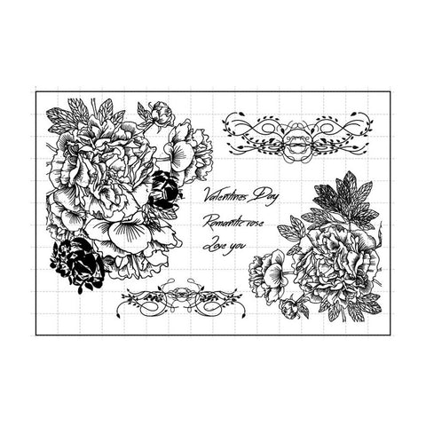 Blooming Flowers Stamp