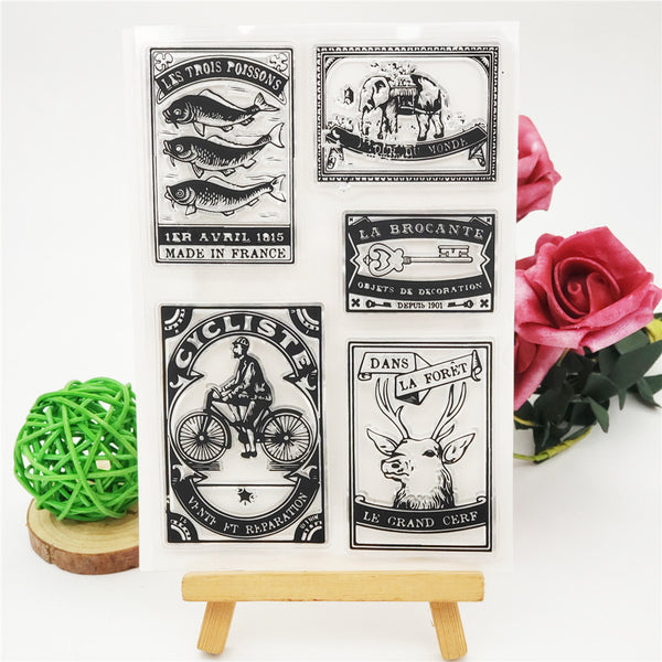 Vintage Label Set Stamps