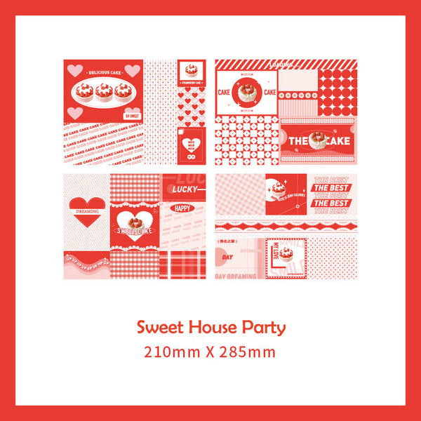 20PCS Sweet Scrapbooking Stock Paper