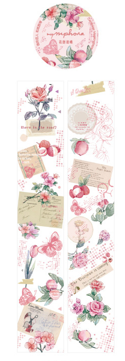 Flowers Fruits Retro Paper Tape