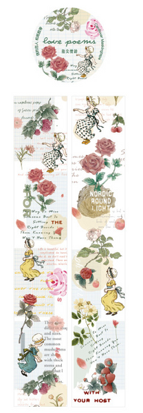 Flowers Fruits Retro Paper Tape