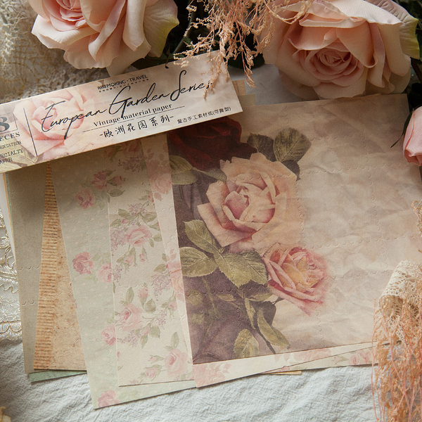 Pre-cut Vintage Handcraft Background Paper