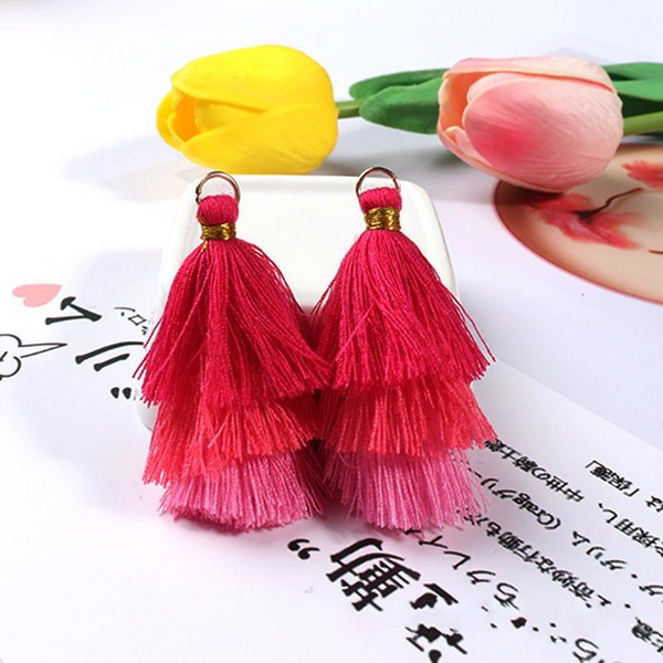 5pcs 6CM Gradient Color Tassel