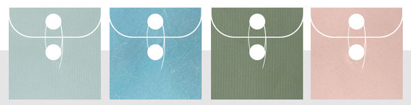 4pcs Romantic Series Simple Solid Color Envelope Storage Bag