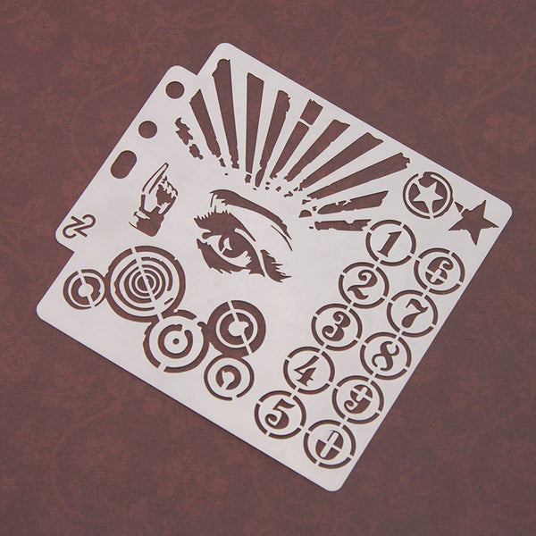 16PCS Layering Painting Stencils-C