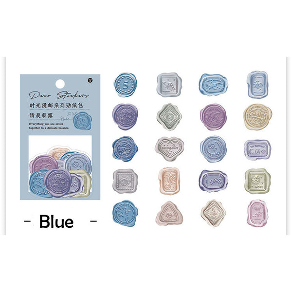 40PCS PET Simulation Sealing Wax Stickers