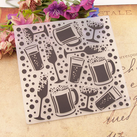 Wine Glass Embossing Folder