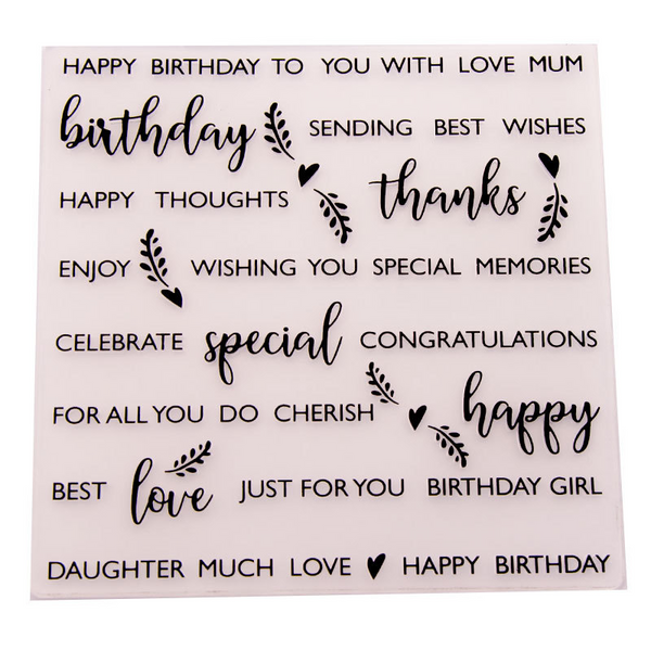 Happy Birthday Girls EMBOSSING FOLDER