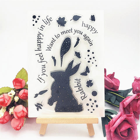 Silhouette Rabbit Stamps