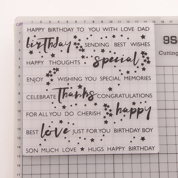 Happy Birthday Boys EMBOSSING FOLDER