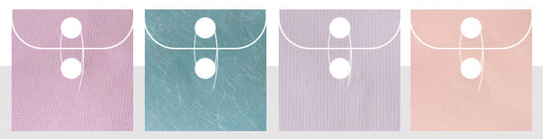 4pcs Romantic Series Simple Solid Color Envelope Storage Bag