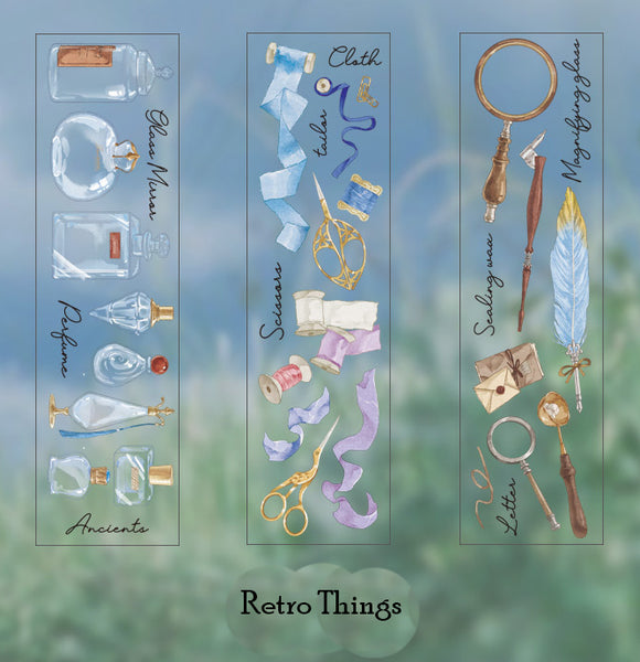 6PCS Forest Plant Scrapbook PET Stickers