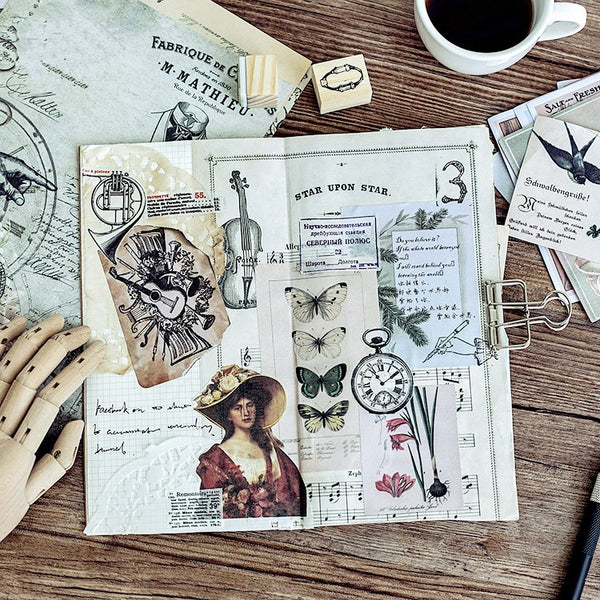 36pcs Large Size Scrapbook Material Package