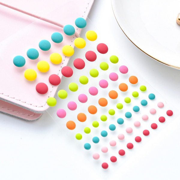 Flocking Enamel Beans Stickers