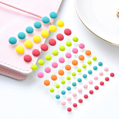 Flocking Enamel Beans Stickers