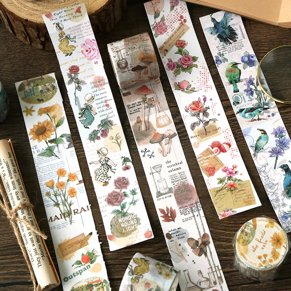 Flowers Fruits Retro Paper Tape