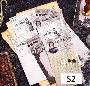 Famous Writer Manuscript Retro Nostalgia Scrapbook Notes