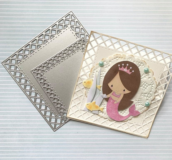 【Original】 Grid Border Square Dies